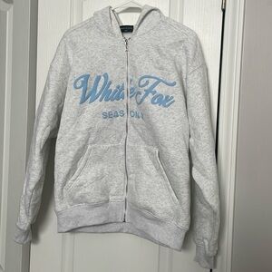 White Fox zip up hoodie